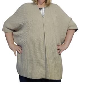 Anthro Akemi + Kin One Size Evelyn Beige Cocoon Dolman Sleeve Kimono Cardigan